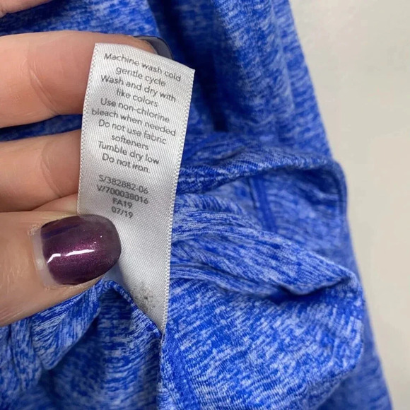 Athleta Uptempo II Hoodie Sweatshirt Size XS Blue Athletic - Picture 7 of 8